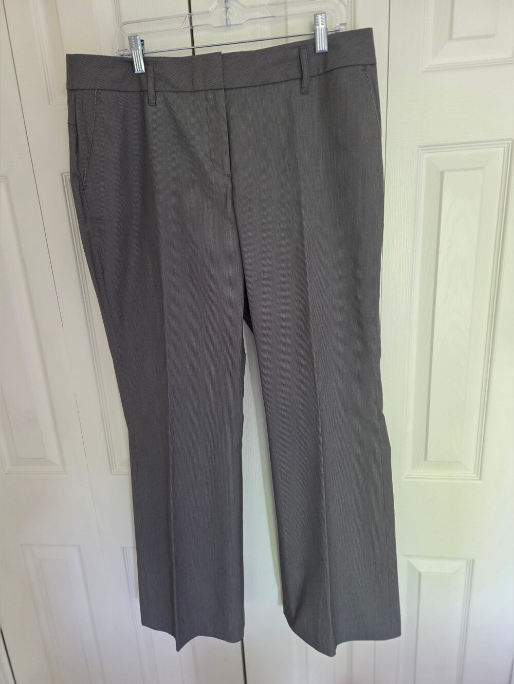 LOFT Julie Gray Pattern Straight-Leg Dress Pants